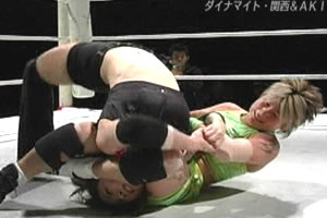 Aja Kong and Yumi Ohka vs. Dynomite Kansai and AKINO